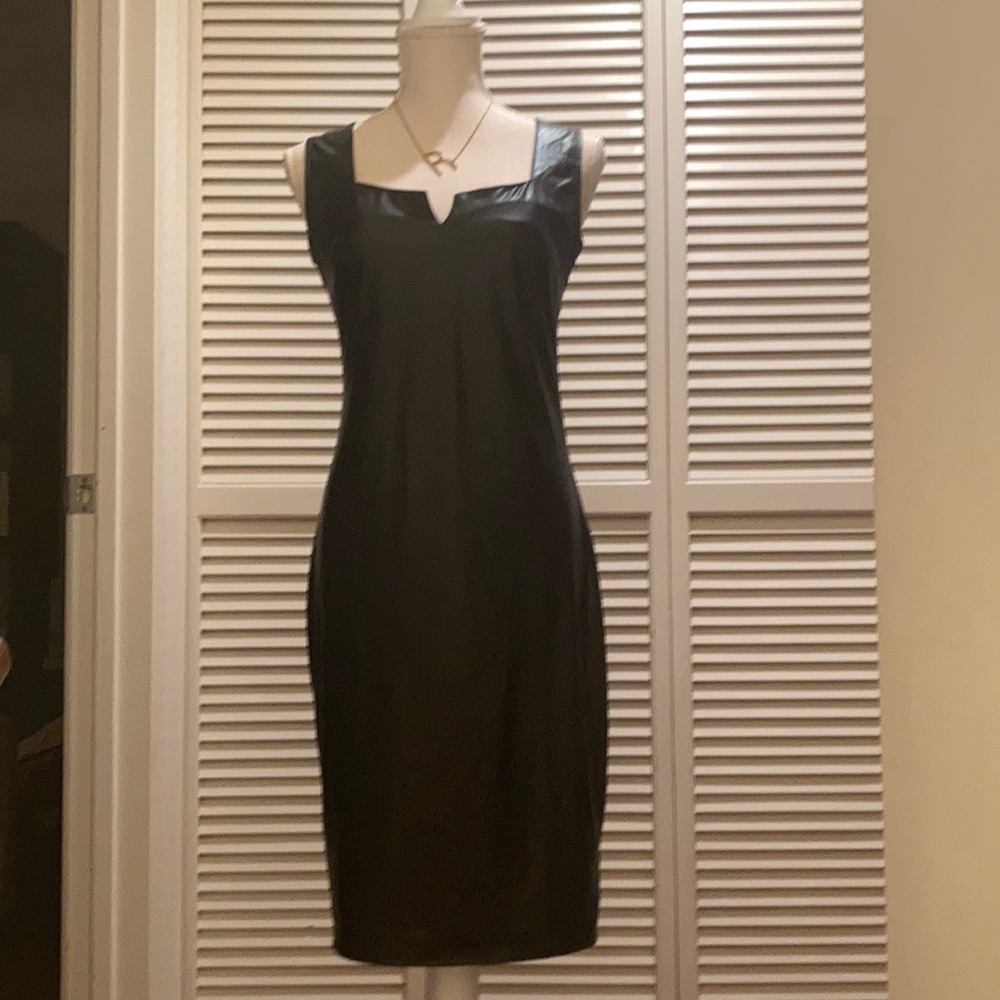 Black dress Leather Look